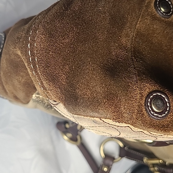 Coach Patchwork Patent Suede Signature C Jacquard Shopper Tote # F06Q-10388 - Picture 15 of 16